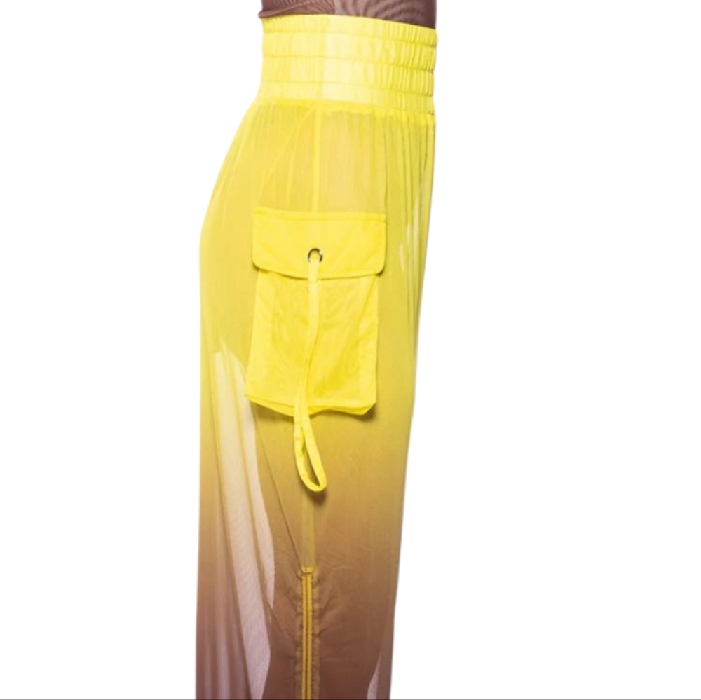AKIRA Yellow and Brown Ombre cover up - Picture 4 of 11